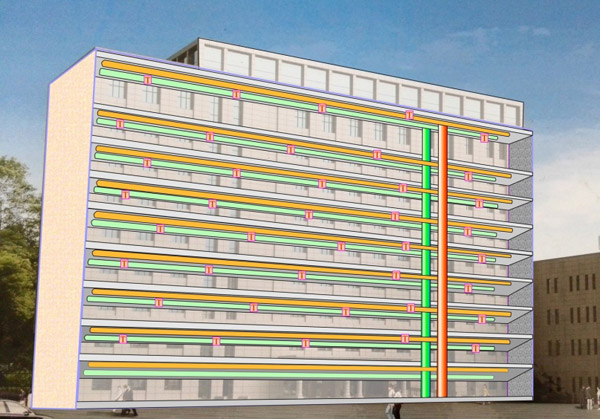 地源熱泵廊坊物探樓內室溫監(jiān)控布置 地源熱泵廊坊物探樓內室溫監(jiān)控布置